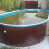 Каркасный бассейн морозоустойчивый Лагуна стальной (Гигабасс) 3 х 2 х 1.5м овальный (вкапываемый) цвет Платина.ТМ867/300200