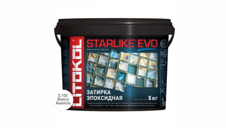 Затирочная смесь Litokol STARLIKE EVO Bianco Assoluto S.100