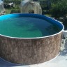 Каркасный бассейн морозоустойчивый Лагуна стальной (Гигабасс) 4 х 3 х 1.5м овальный (вкапываемый) цвет Платина/ТМ870/400300
