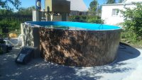 Каркасный бассейн морозоустойчивый Лагуна стальной 10.1х5.49х1.25м овальный (вкапываемый) цвет Шоколад. 101054901