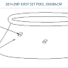 Надувной бассейн с надувным верхним кольцом 3.96х0.84м Intex 28143