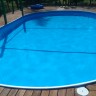 Каркасный бассейн морозоустойчивый Лагуна стальной (Гигабасс) 4.5 х 2.5 х 1.5м овальный (вкапываемый) цвет Платина/ТМ604/450250 