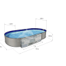 Каркасный бассейн морозоустойчивый Лагуна стальной 3.5 х 2.5 х1.25м овальный (вкапываемый)/ТМ826/35025001