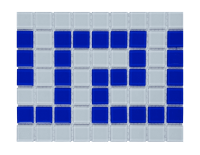 Фриз греческий Aquaviva Cristall бело-синий W/B/16974